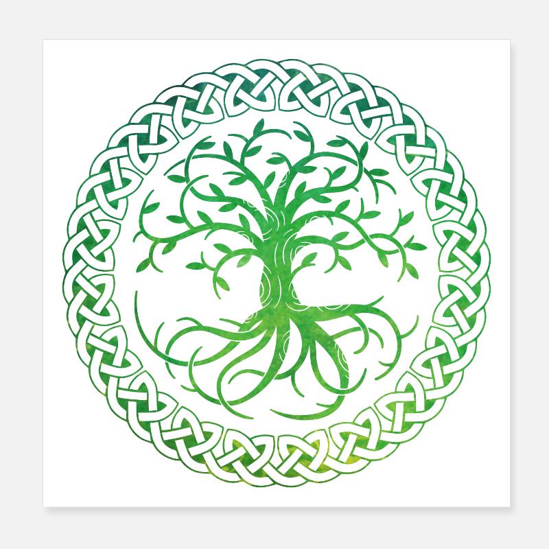 Celtic Tree of Life Poster 20x20 cm