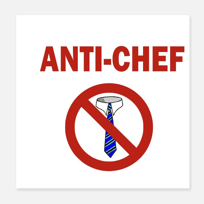 Anti-chef Poster 20 x 20 cm