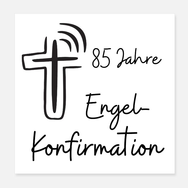 Engel Konfirmation 85 Jahre Jubelkonfirmation Poster 20x20 cm