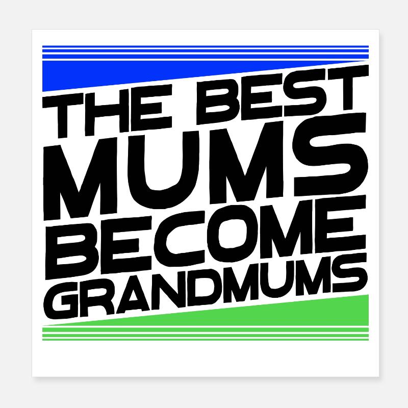 Cool Grandma Statement Grandmother Congratulations Poster 8" x 8" (20x20 cm)