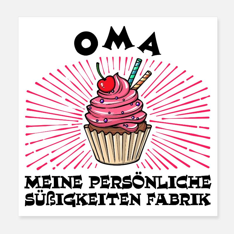 Oma Enkelkind Cool Statement Großmutter Alles Gute Poster 20x20 cm