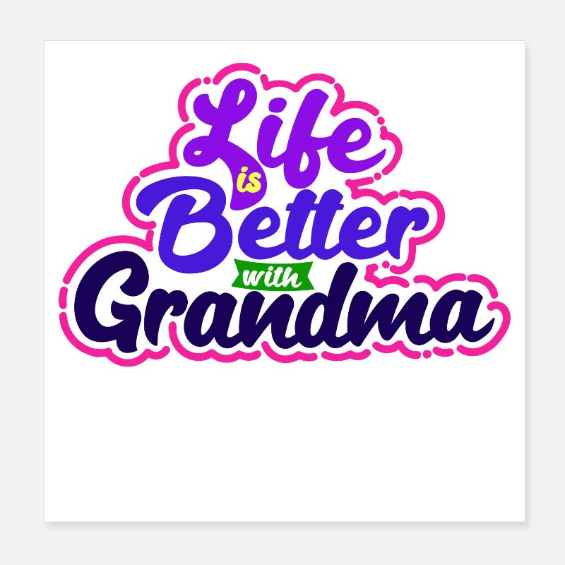 Cool Statement Seniorin Alles Gute Oma Großmutter Poster 20x20 cm