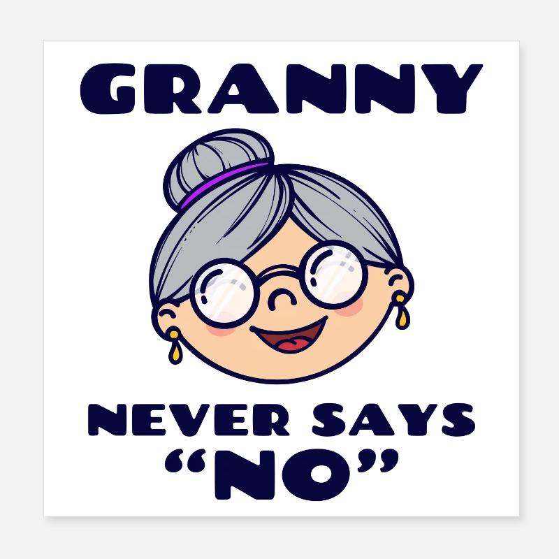 Lieblingsomi Grand-mère Grand-mère Statement Lunettes Poster 20 x 20 cm