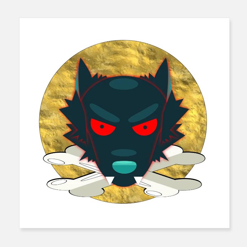 Loup554 Poster 20 x 20 cm