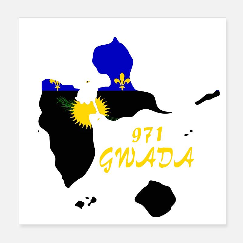 Guadeloupe Poster 20 x 20 cm