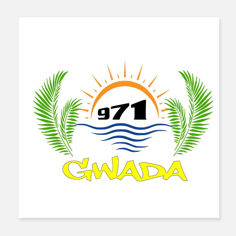 Guadeloupe Poster 20 x 20 cm