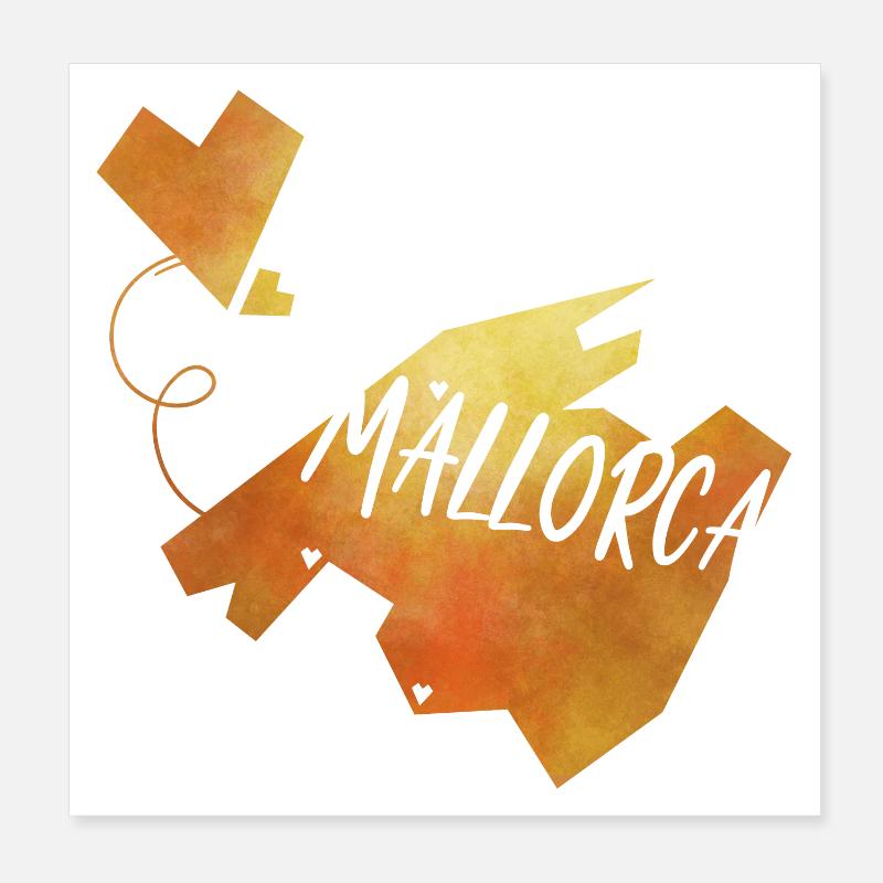 Mallorca Poster 20x20 cm