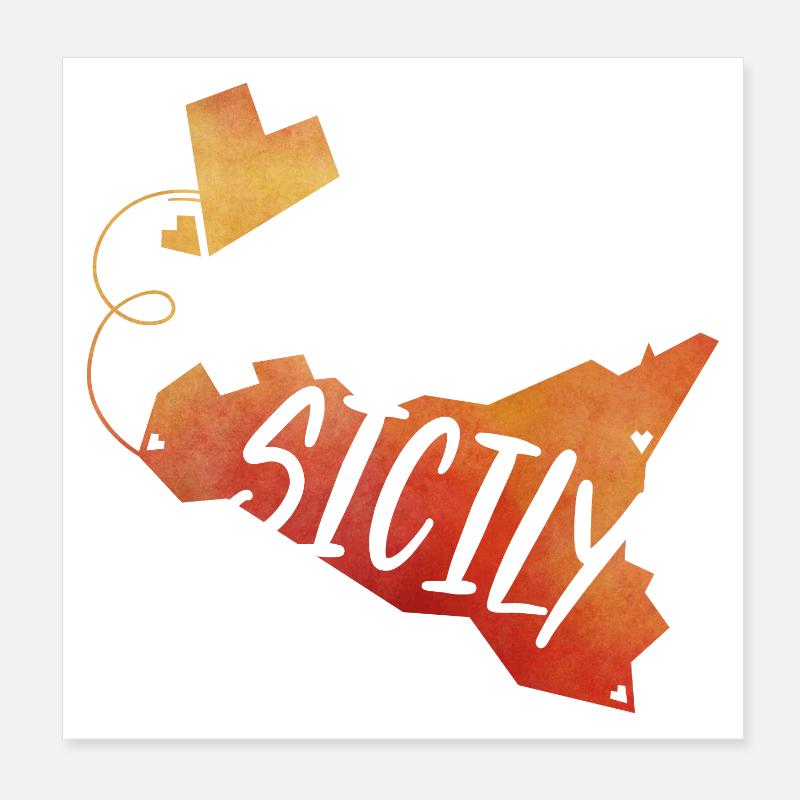 Sicile Poster 20 x 20 cm