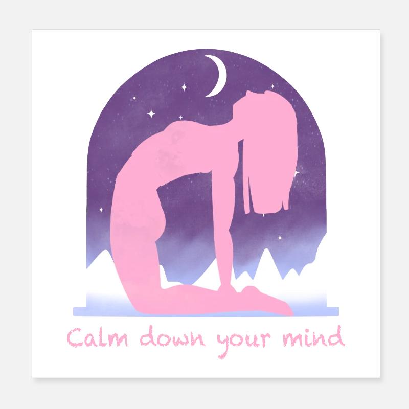 Moonlit Night Rest Pose Poster 8" x 8" (20x20 cm)