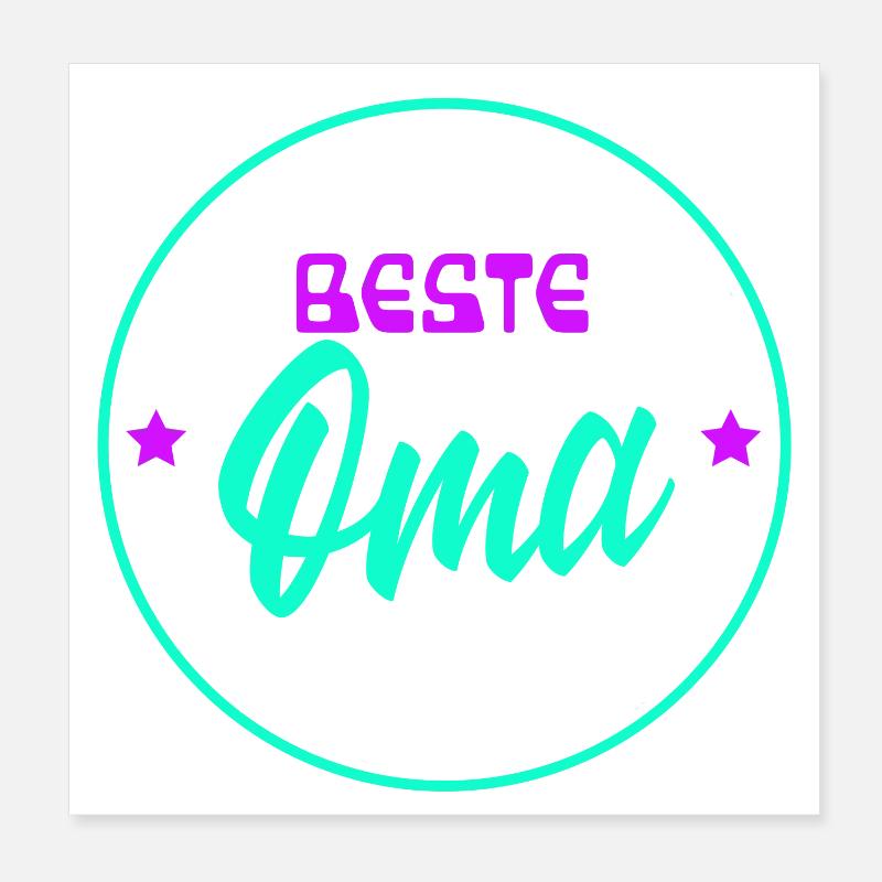 Beste Oma Statement Großmutter Großmama Seniorin Poster 20x20 cm