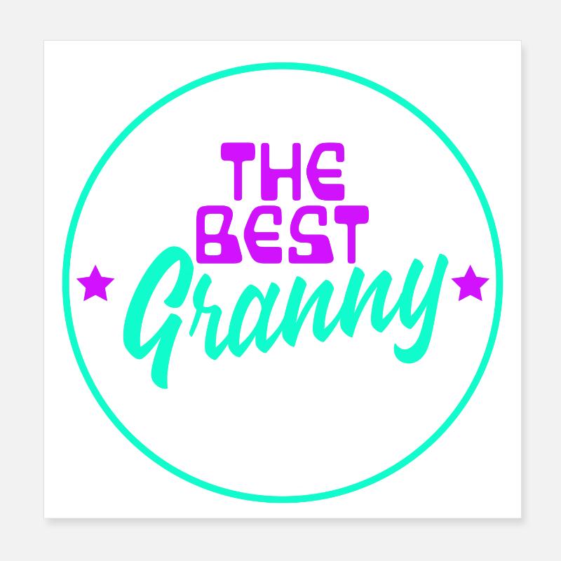 Cool Statement Beste Oma Enkelkind Großmutter Poster 20x20 cm