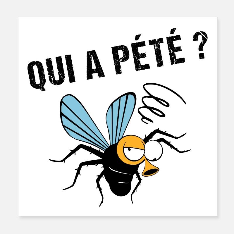 Qui a pété ? Poster 20 x 20 cm