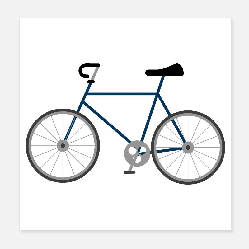 Le vélo du dimanche Poster 20 x 20 cm