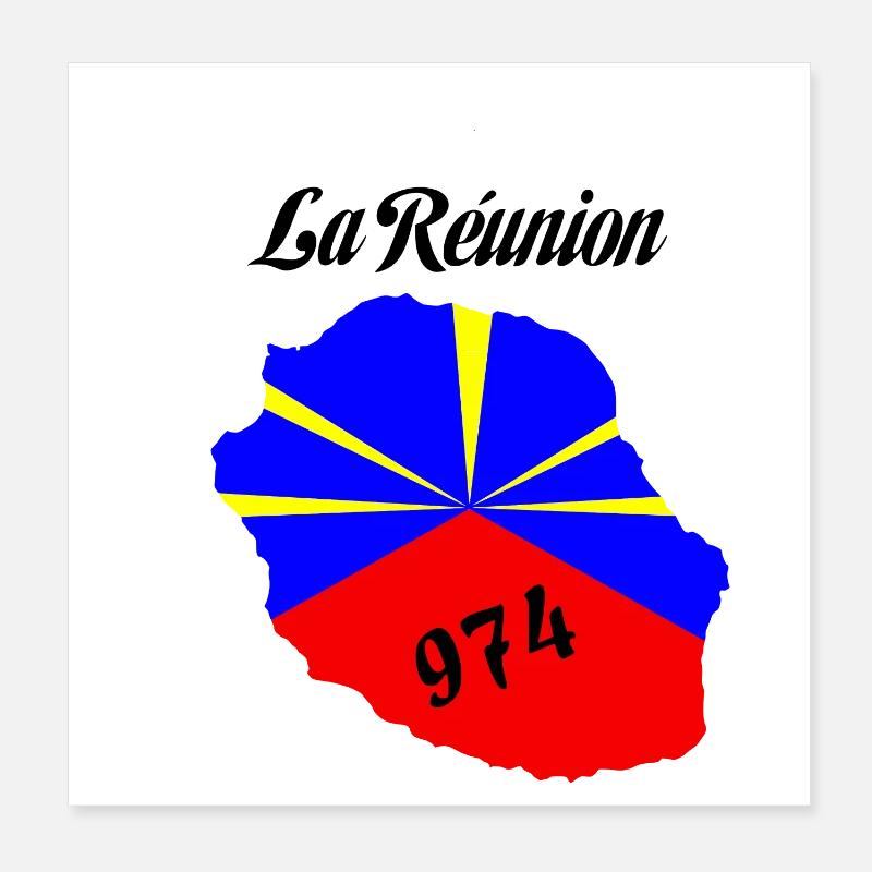 Réunion Poster 20x20 cm