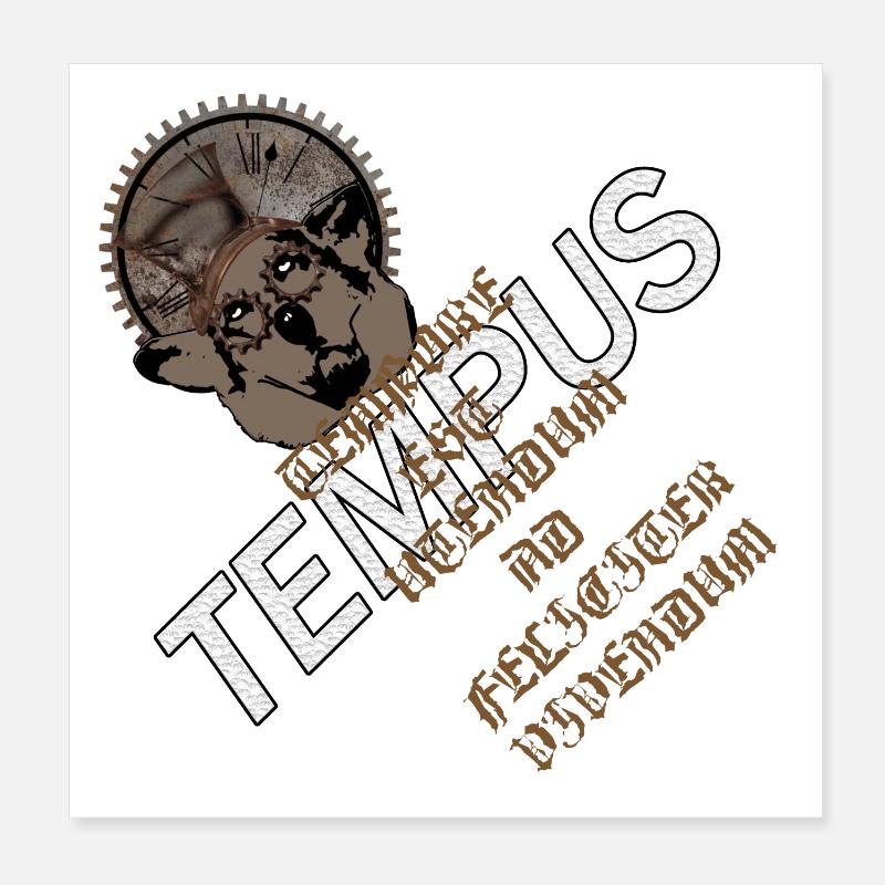 Zeit nutzen Poster 20x20 cm