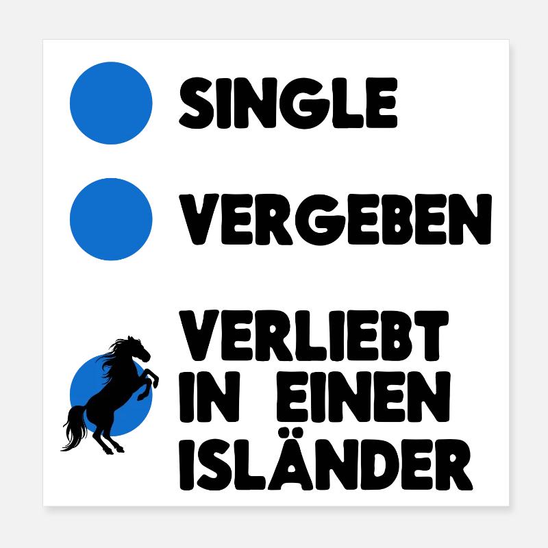 Pferde Lustig Statement Islandpferde Pferdefan Poster 20x20 cm