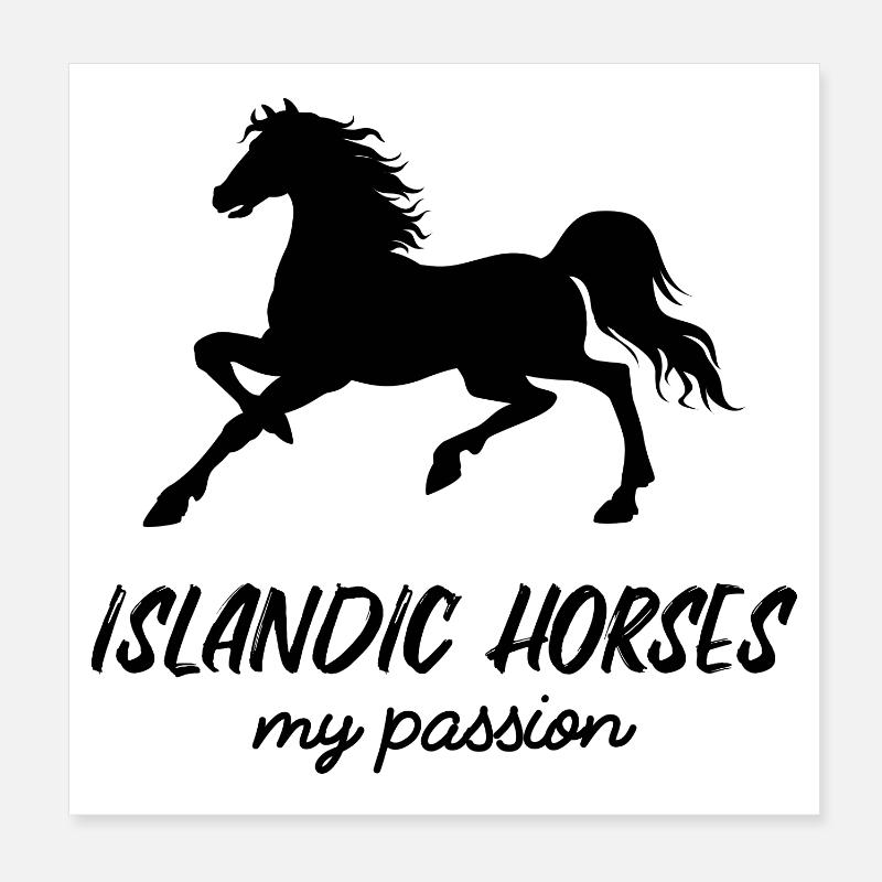 Islandpferde Statement Pferdeliebe Pferde Poster 20x20 cm