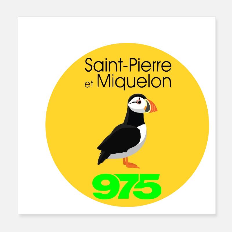Saint-Pierre and Miquelon Poster 8" x 8" (20x20 cm)