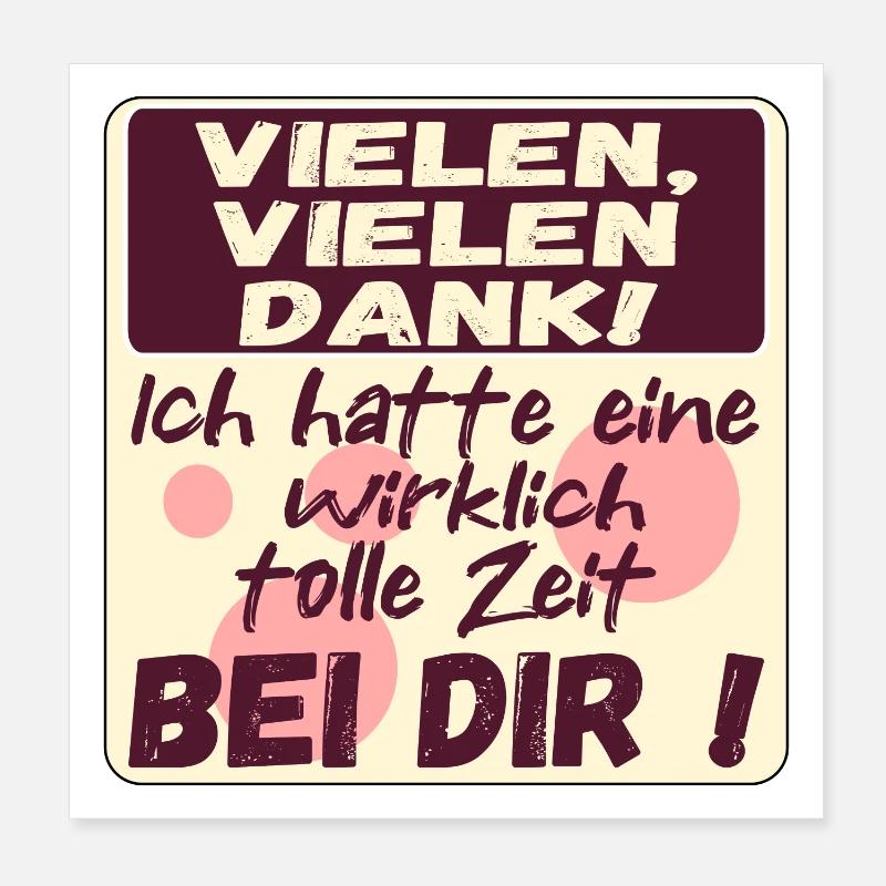 Dankbare Zeit - Abschiedssprüche - SICH BEDANKEN Poster 20x20 cm