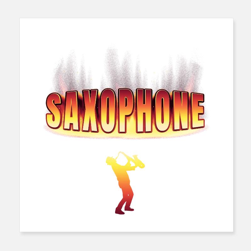 Saxophon Design Poster 20x20 cm