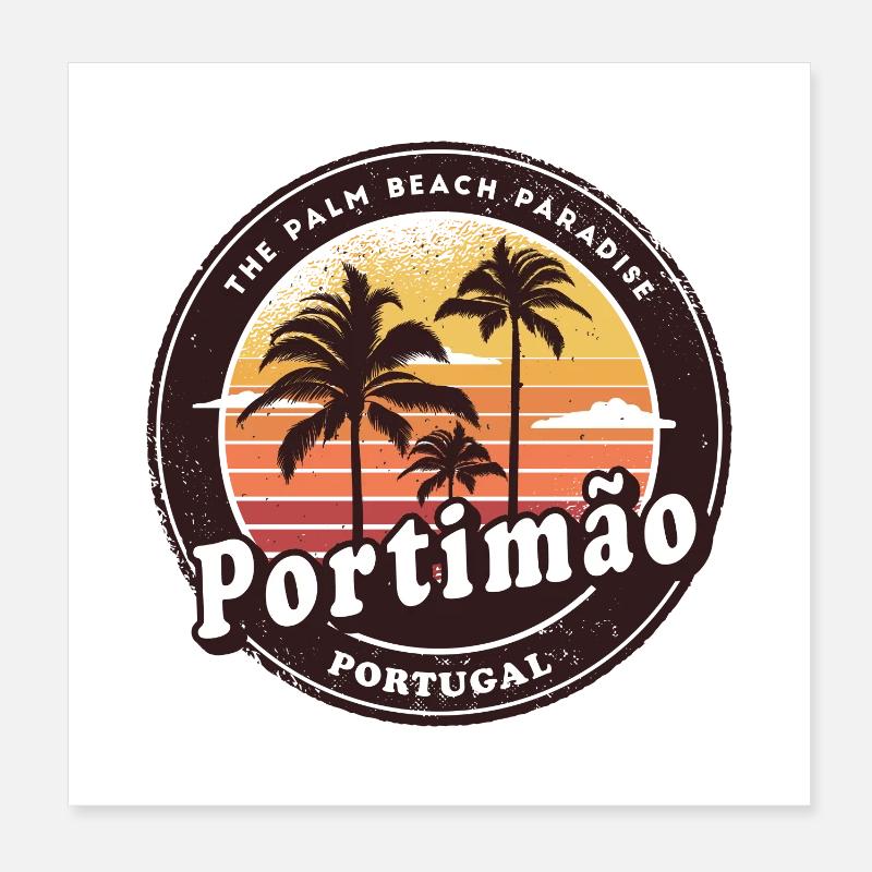 Conception de la plage de Portimao Portugal Poster 20 x 20 cm