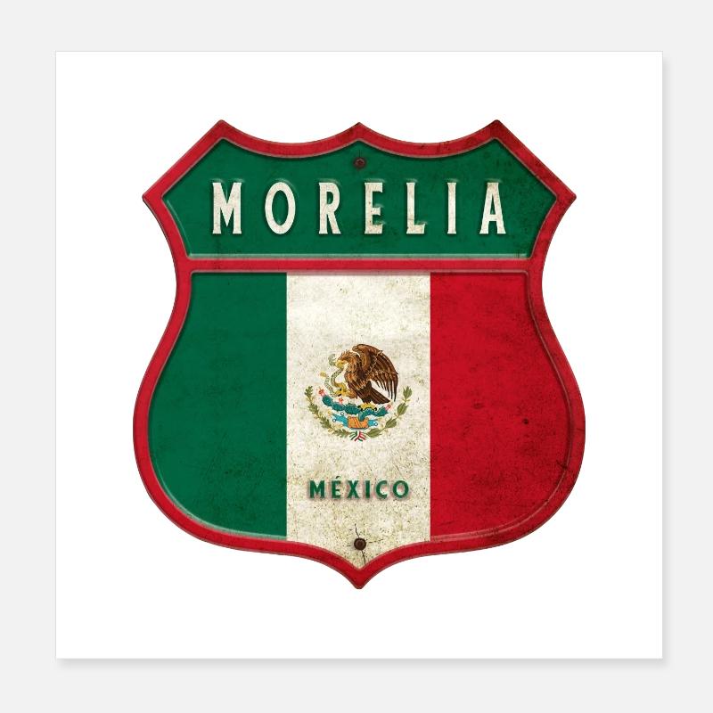 Écusson Morelia Mexico Poster 20 x 20 cm