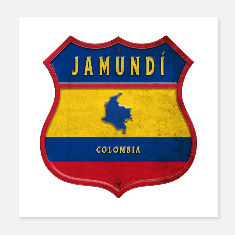 Écusson Jamundi Colombia Poster 20 x 20 cm