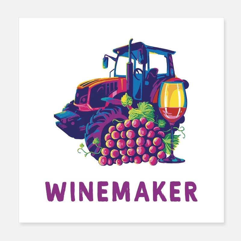 Winemaker Design Poster 8" x 8" (20x20 cm)