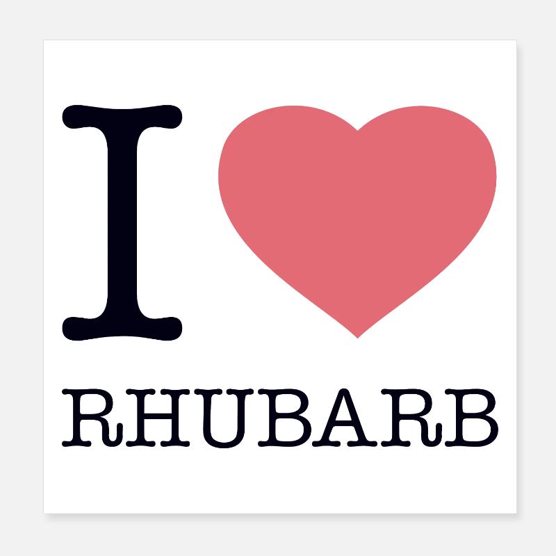 J’ADORE LA RHUBARBE Rhabarber Poster 20 x 20 cm