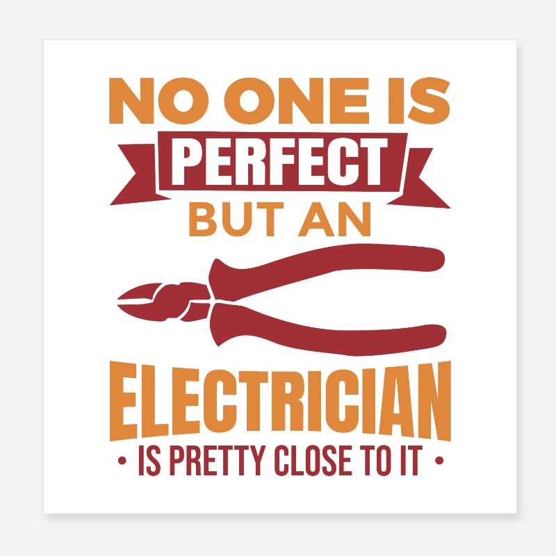 Drôle de blague d’électricien Poster 20 x 20 cm