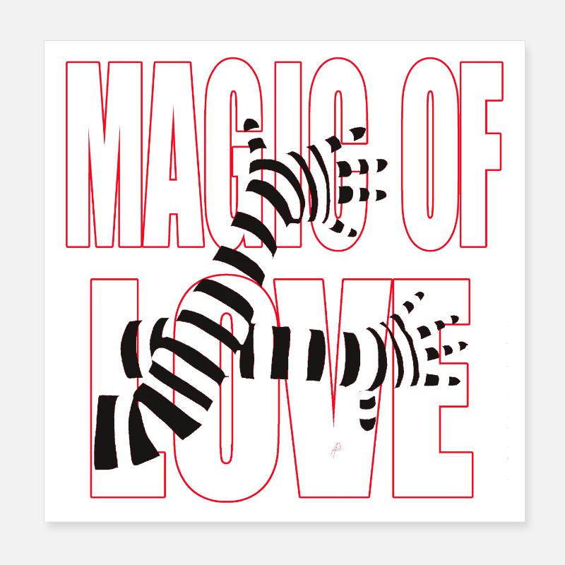 Magic of Love – Bold Romantic Statement Design Poster 20x20 cm