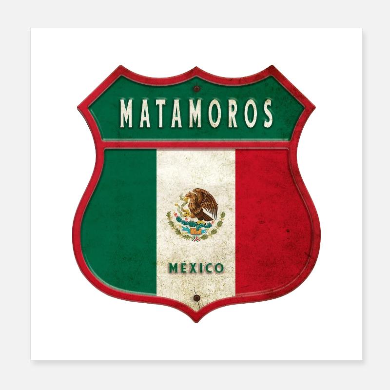 Écusson Matamoros Mexico Poster 20 x 20 cm