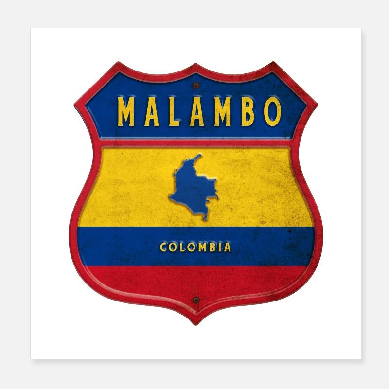 Écusson Malambo Colombia Poster 20 x 20 cm
