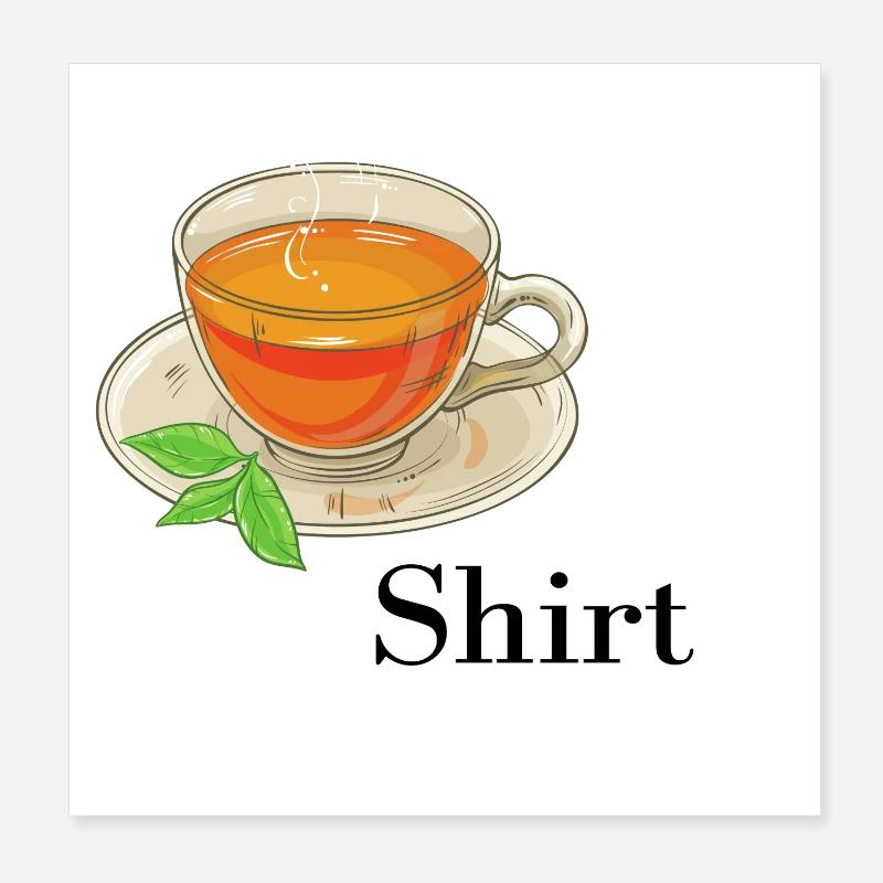 Chemise de thé Poster 20 x 20 cm
