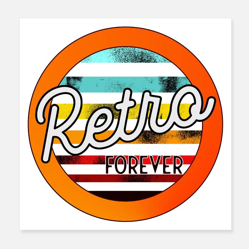 Retro forever Poster 8" x 8" (20x20 cm)