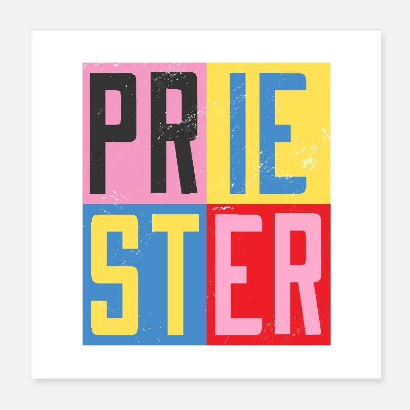 Priester Design Poster 20x20 cm