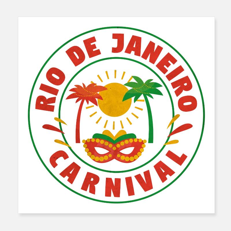 Logo du masque solaire du Carnaval de Rio Poster 20 x 20 cm
