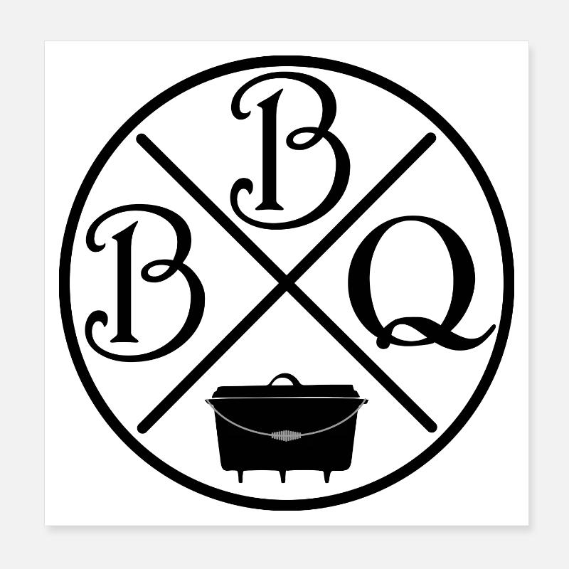 BBQ Dutchoven Poster 20x20 cm