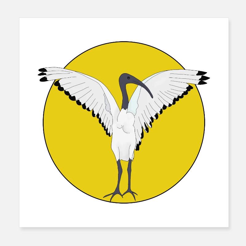 Mülleimer Hühnervogel Poster 20x20 cm