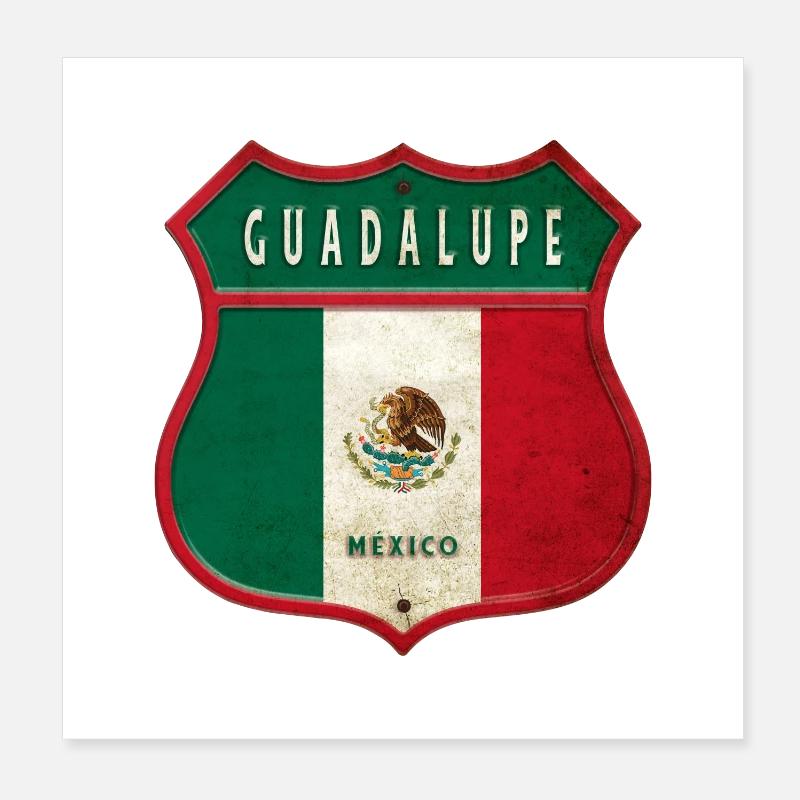 Écusson Guadalupe Mexico Poster 20 x 20 cm