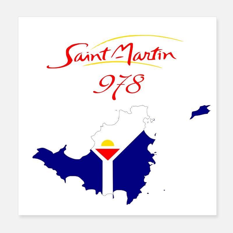 Saint-Martin Poster 20 x 20 cm