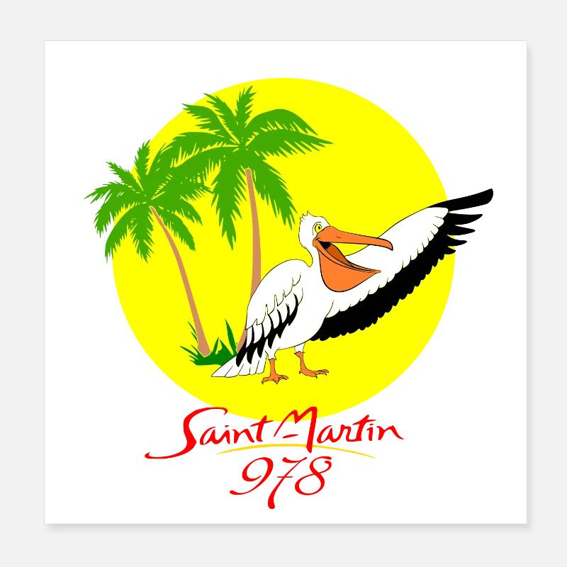 Saint-martin Poster 20 x 20 cm