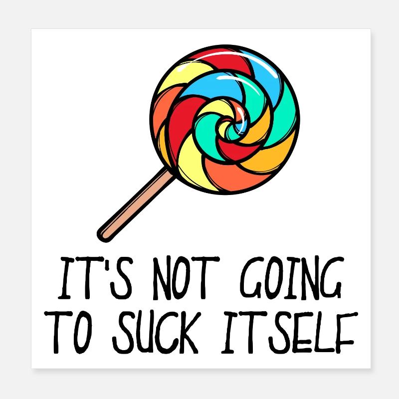 Cool Sweets Statement Candy With a Sweet Tooth Poster 8" x 8" (20x20 cm)