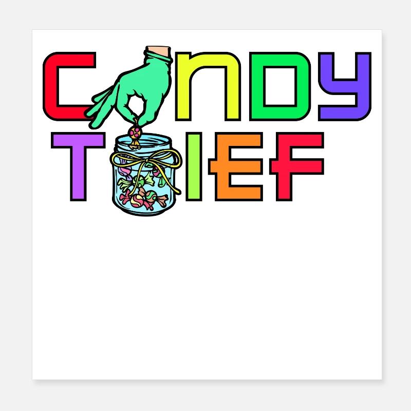 Sweet Candy Candy Dessert Statement Poster 8" x 8" (20x20 cm)