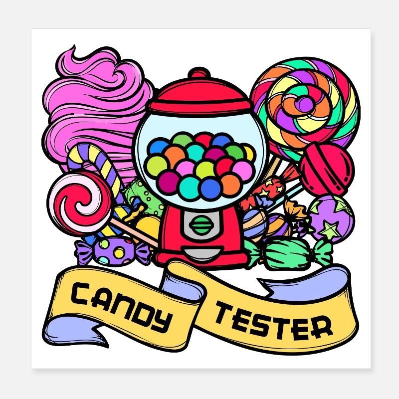 Sweets Candy Delicious Dessert Statement Sweet Poster 8" x 8" (20x20 cm)