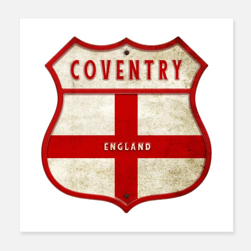 Coventry England crest Poster 8" x 8" (20x20 cm)