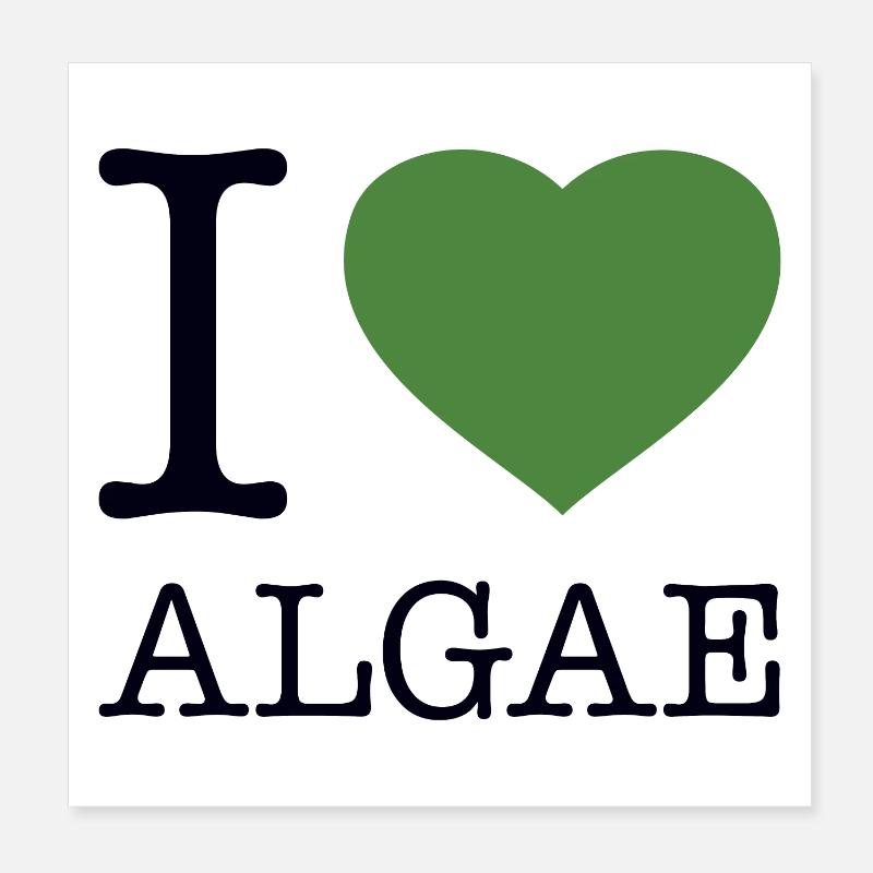 J’AIME LES ALGUES Algen Poster 20 x 20 cm