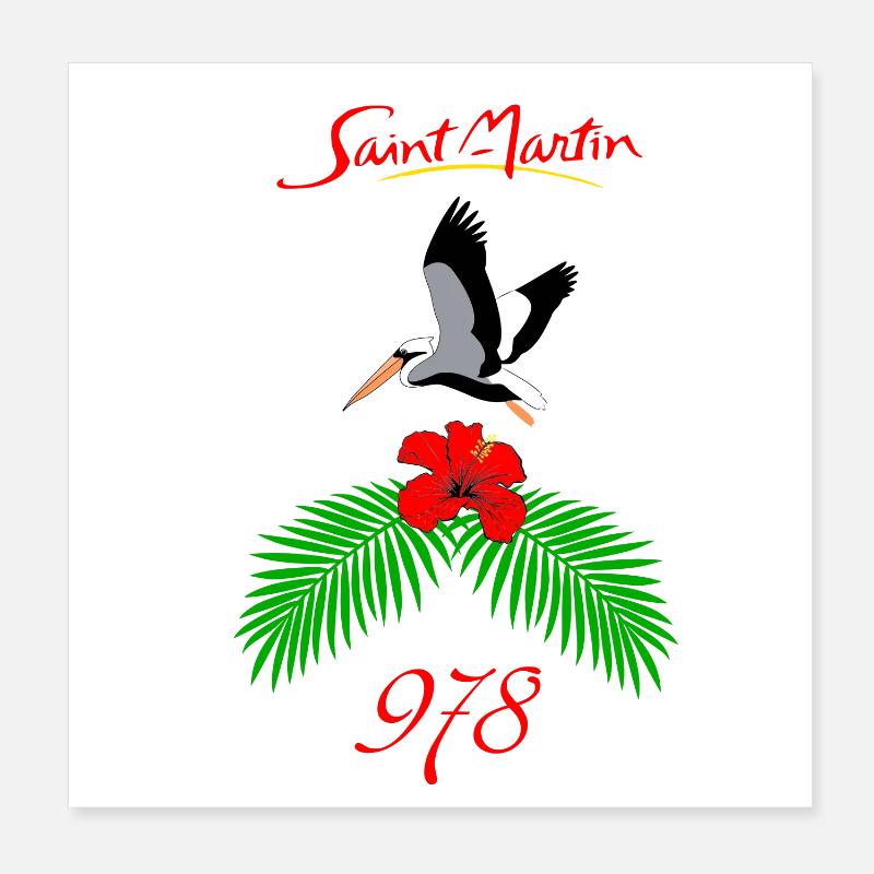 Sint Maarten Poster 20x20 cm