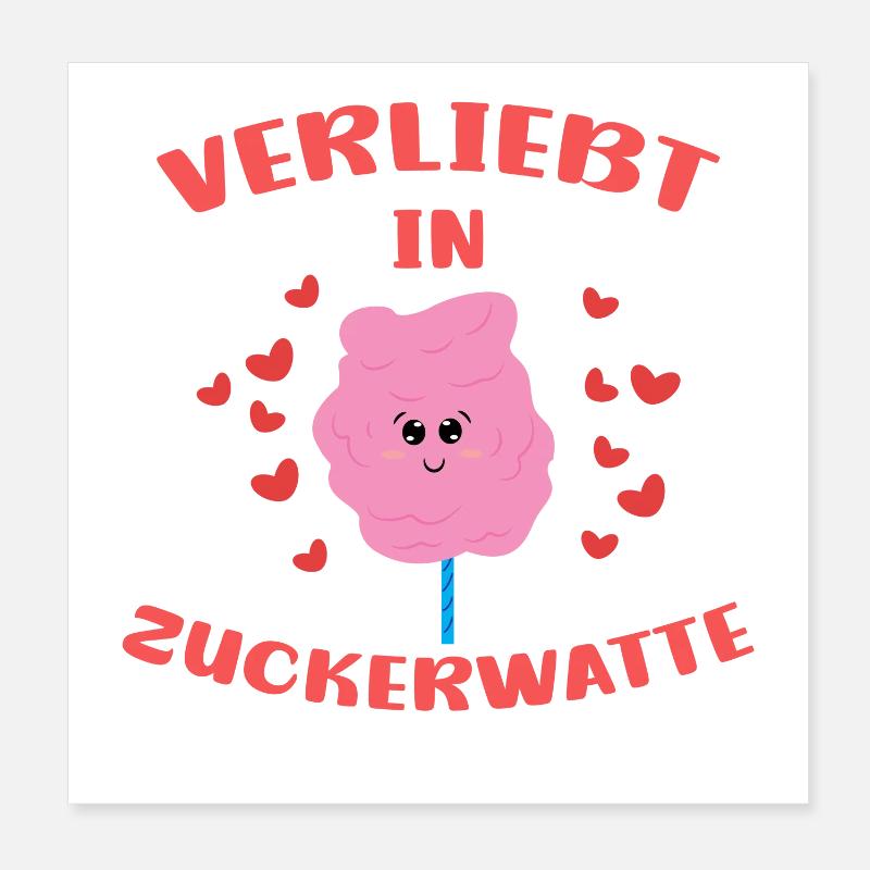 Candy Statement Heart Sweet Tooth Sweets Poster 8" x 8" (20x20 cm)