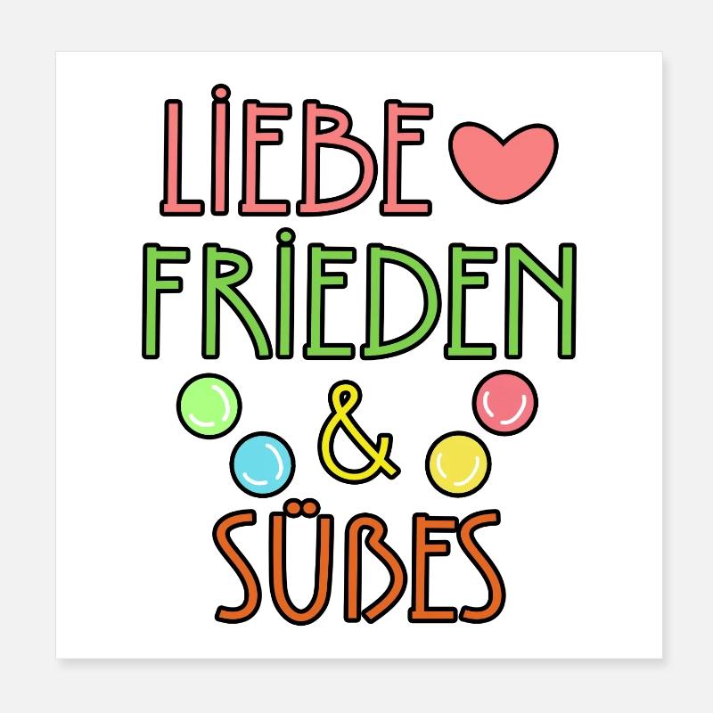 Dessert Heart Candy Sweets Statement Poster 8" x 8" (20x20 cm)